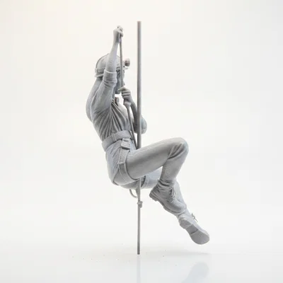 Mô hình 3D Lính Cứu Hỏa Đu Dây Giải Cứu