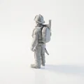 Mô hình lính cứu hỏa cầm rìu - Tượng anh hùng 3D có thể in ấn - Thumbnail 4
