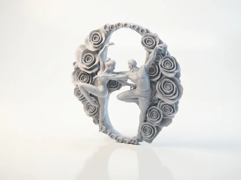 Mô hình cặp đôi khiêu vũ trong vòng hoa lãng mạn - Tệp in 3D - Image 1