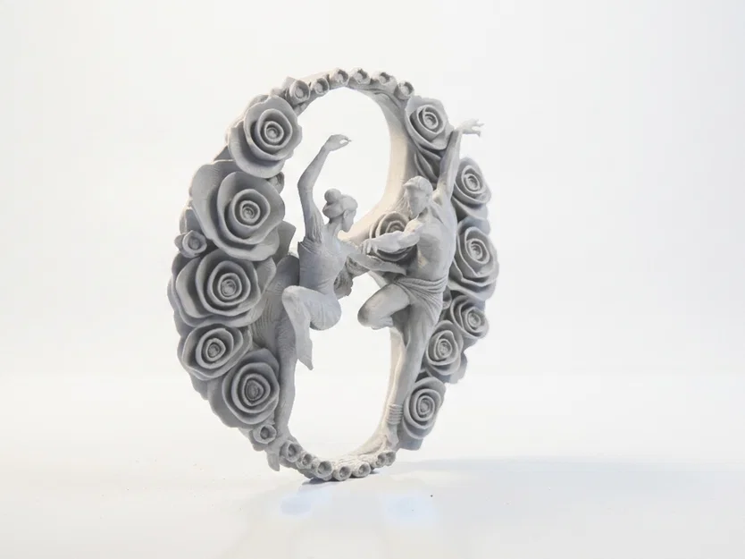 Mô hình cặp đôi khiêu vũ trong vòng hoa lãng mạn - Tệp in 3D - Image 2