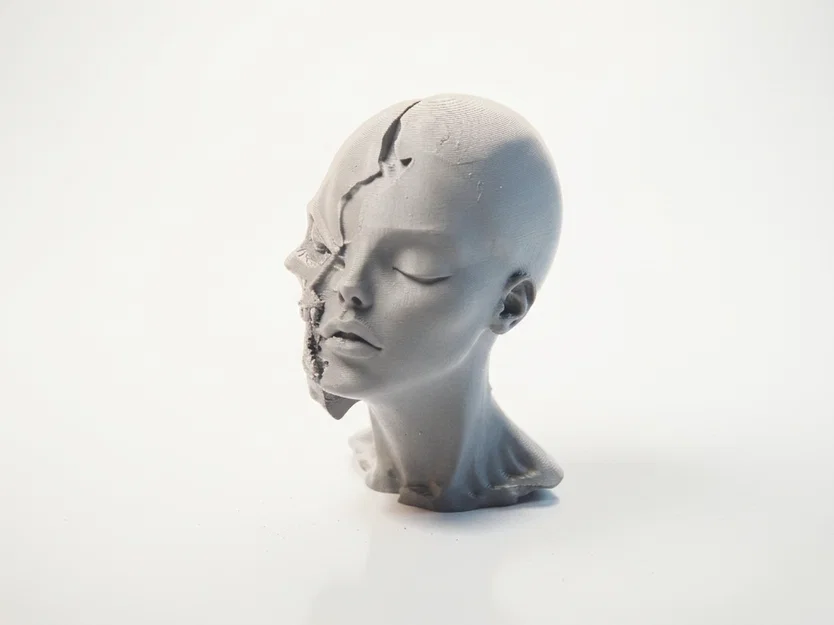 Tượng Bán Thân Fractured Beauty - Mô Hình In 3D Độc Đáo - Image 1