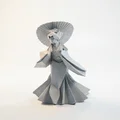Mô hình Geisha Hình học - Tác phẩm Nghệ thuật Nhật Bản In 3D - Thumbnail 1