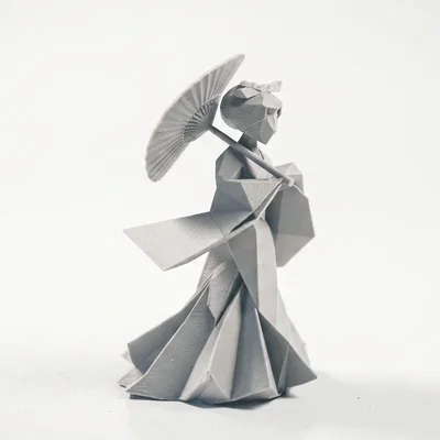Mô hình Geisha Hình học - Tác phẩm Nghệ thuật Nhật Bản In 3D