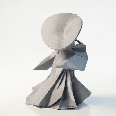 Mô hình Geisha Hình học - Tác phẩm Nghệ thuật Nhật Bản In 3D