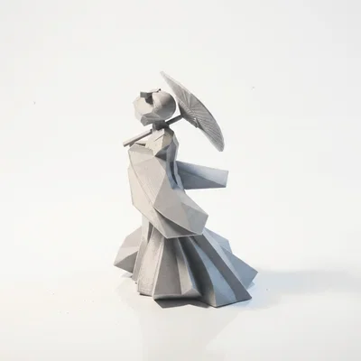 Mô hình Geisha Hình học - Tác phẩm Nghệ thuật Nhật Bản In 3D
