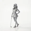Mô hình nữ golfer 3D - Đồ sưu tầm thể thao in 3D - Thumbnail 1