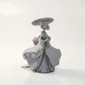 Mô hình Geisha hình học - Tượng nghệ thuật Nhật Bản in 3D - Thumbnail 1
