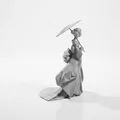 Mô hình Geisha hình học - Tượng nghệ thuật Nhật Bản in 3D - Thumbnail 2