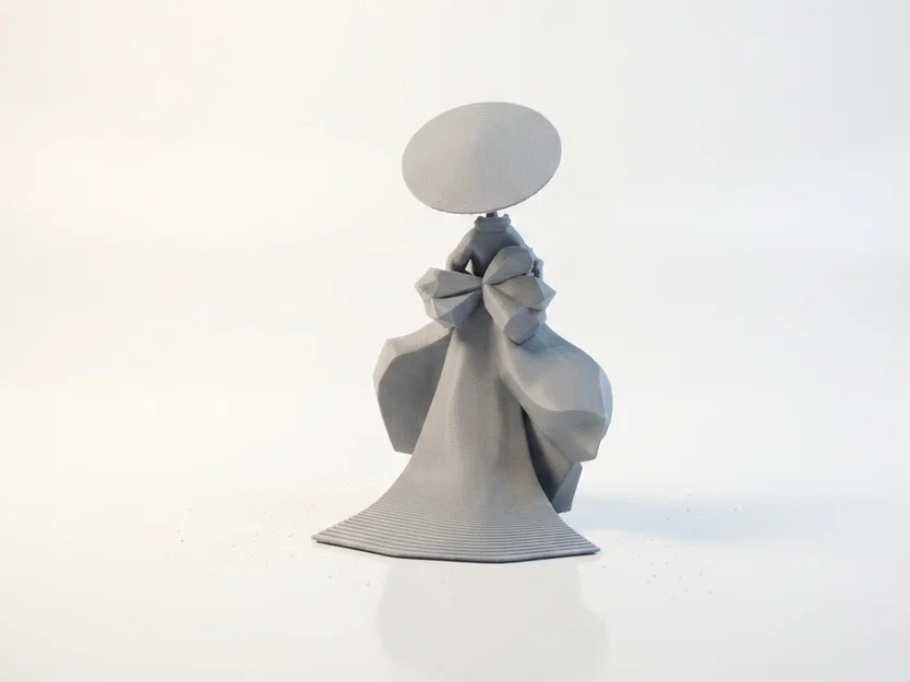Mô hình Geisha hình học - Tượng nghệ thuật Nhật Bản in 3D - Image 3