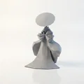 Mô hình Geisha hình học - Tượng nghệ thuật Nhật Bản in 3D - Thumbnail 3