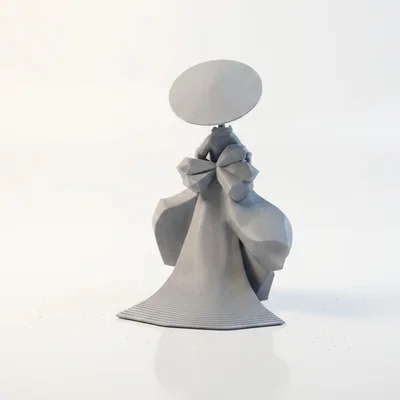 Mô hình Geisha hình học - Tượng nghệ thuật Nhật Bản in 3D