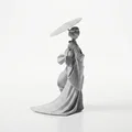 Mô hình Geisha hình học - Tượng nghệ thuật Nhật Bản in 3D - Thumbnail 4