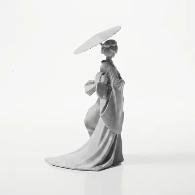 Mô hình Geisha hình học - Tượng nghệ thuật Nhật Bản in 3D