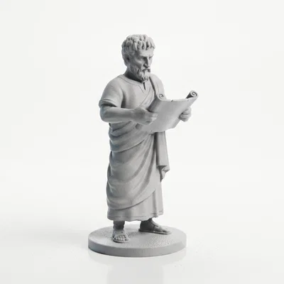 Mô hình 3D tượng học giả Hy Lạp cổ đại - File in 3D
