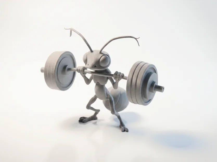 Mô hình kiến tập gym nâng tạ - File 3D in ấn chi tiết - Image 1