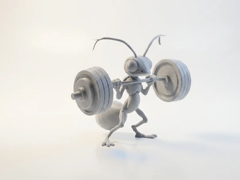 Mô hình kiến tập gym nâng tạ - File 3D in ấn chi tiết - Image 2
