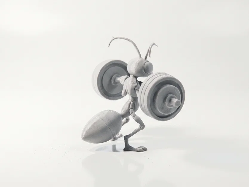 Mô hình kiến tập gym nâng tạ - File 3D in ấn chi tiết - Image 3
