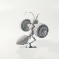 Mô hình kiến tập gym nâng tạ - File 3D in ấn chi tiết - Thumbnail 3