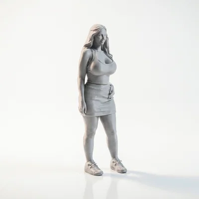 Mô hình 3D Figure Nữ Mặc Váy Thể Thao - Sưu tầm & Trang trí