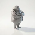 Mô hình 3D Hamburger Gangster - Nhân vật phản diện thức ăn nhanh - Thumbnail 2