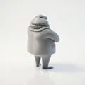 Mô hình 3D Hamburger Gangster - Nhân vật phản diện thức ăn nhanh - Thumbnail 3