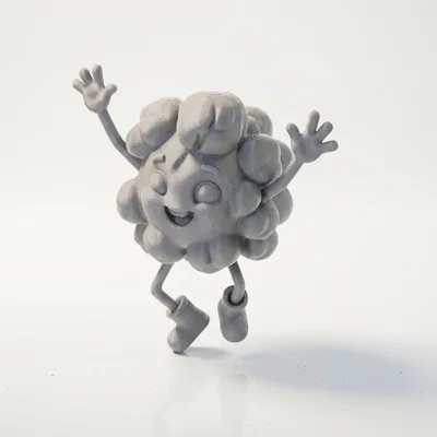 Mô hình nhân vật Happy Popcorn Boy in 3D