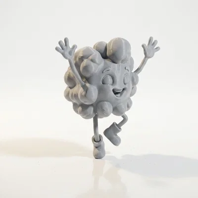 Mô hình nhân vật Happy Popcorn Boy in 3D