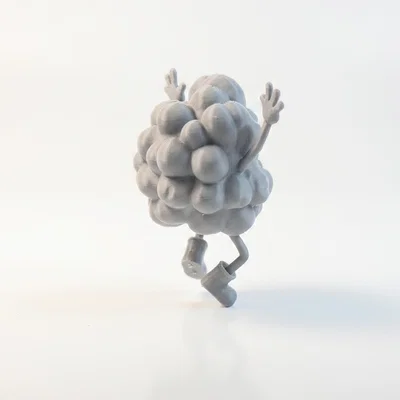 Mô hình nhân vật Happy Popcorn Boy in 3D
