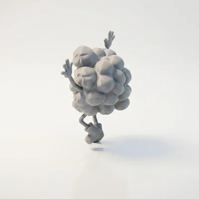 Mô hình nhân vật Happy Popcorn Boy in 3D
