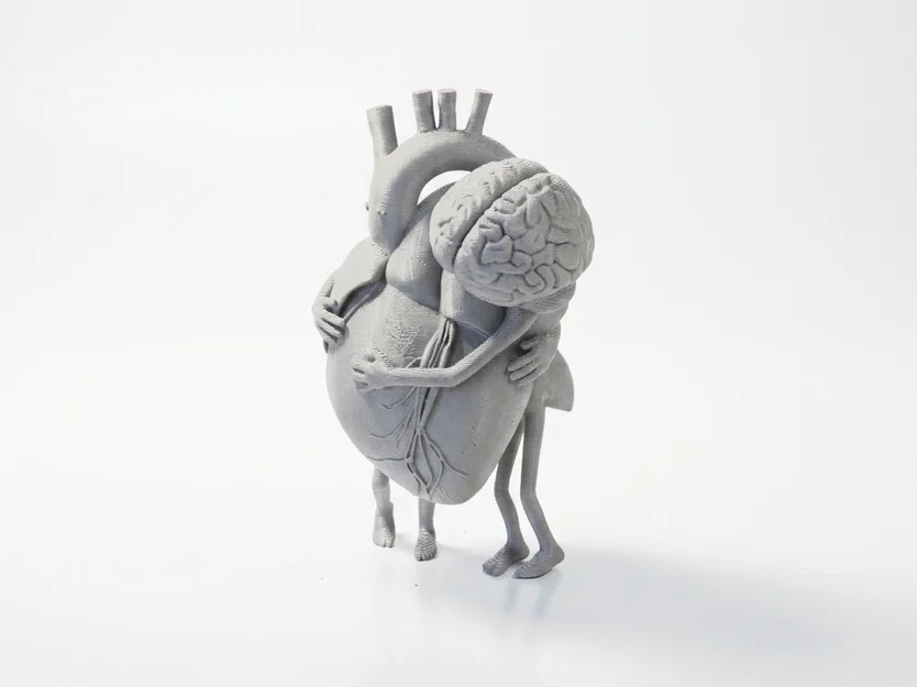 Mô hình điêu khắc in 3D Trái Tim và Bộ Não - Image 1
