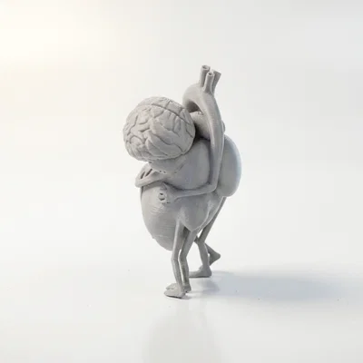 Mô hình điêu khắc in 3D Trái Tim và Bộ Não