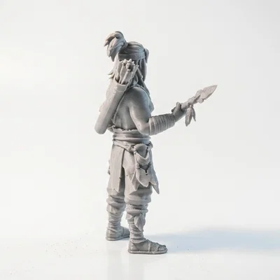 Mô hình in 3D Chiến binh Thợ săn phong cách Fantasy