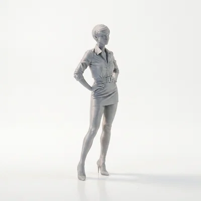 Mô hình 3D Tượng Nữ Anh Hùng (Hero Pose Woman Figure) - File in 3D