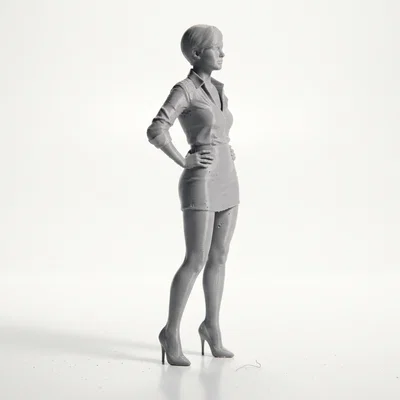 Mô hình 3D Tượng Nữ Anh Hùng (Hero Pose Woman Figure) - File in 3D