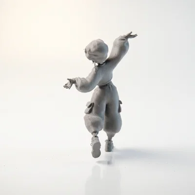Mô hình 3D nhân vật Hippie sưu tầm phong cách Retro