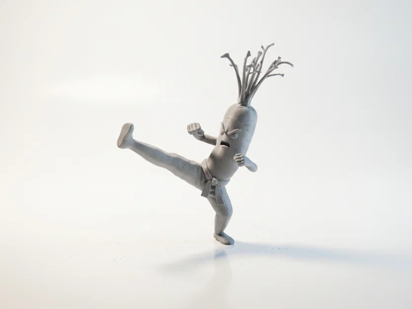 Mô hình Cà rốt Karate chiến binh võ thuật in 3D - Image 1