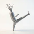 Mô hình Cà rốt Karate chiến binh võ thuật in 3D - Thumbnail 3