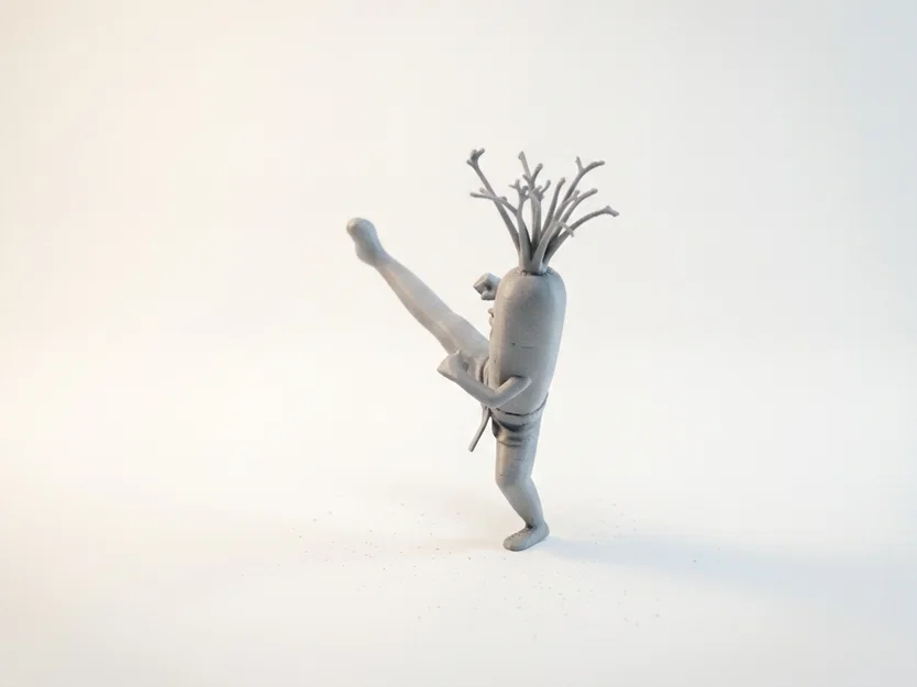 Mô hình Cà rốt Karate chiến binh võ thuật in 3D - Image 4