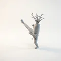 Mô hình Cà rốt Karate chiến binh võ thuật in 3D - Thumbnail 4