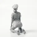 Mô hình sĩ quan cảnh sát quỳ gối 3D in ấn được - Thumbnail 3