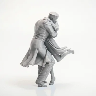 Mô hình tượng đôi tình nhân hôn nhau lãng mạn in 3D