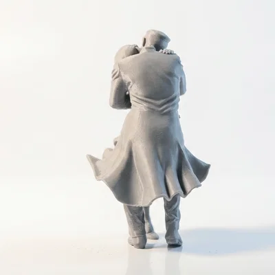 Mô hình tượng đôi tình nhân hôn nhau lãng mạn in 3D