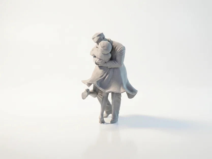 Mô hình tượng đôi tình nhân hôn nhau lãng mạn in 3D - Image 4