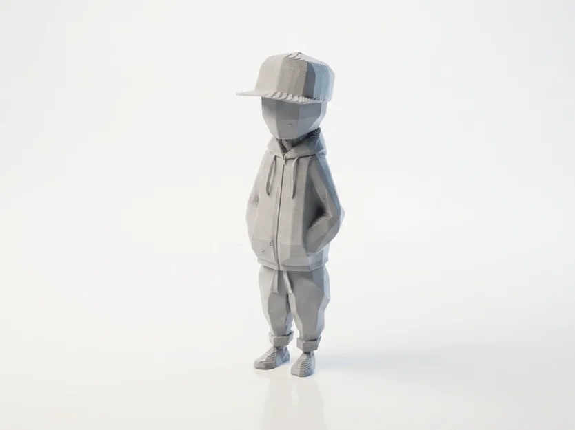Mô hình Low Poly Faceless Cool Kid độc đáo in 3D - Image 1