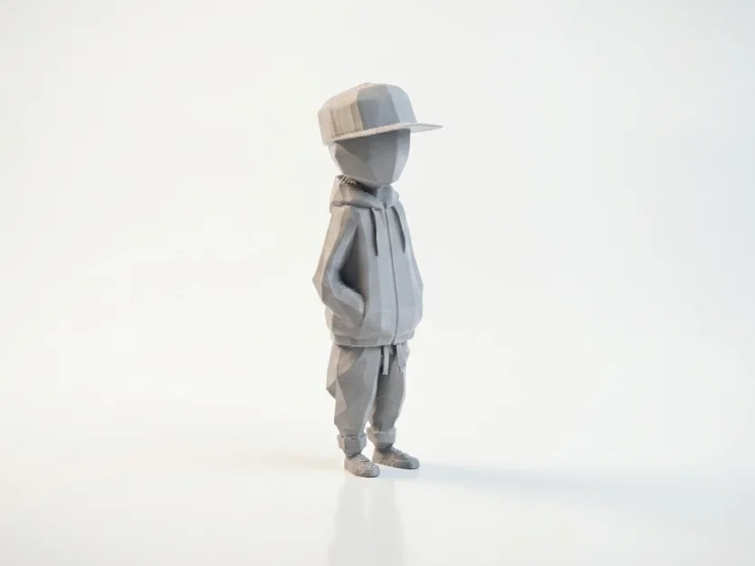 Mô hình Low Poly Faceless Cool Kid độc đáo in 3D - Image 2