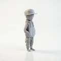 Mô hình Low Poly Faceless Cool Kid độc đáo in 3D - Thumbnail 2