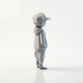Mô hình Low Poly Faceless Cool Kid độc đáo in 3D - Thumbnail 3