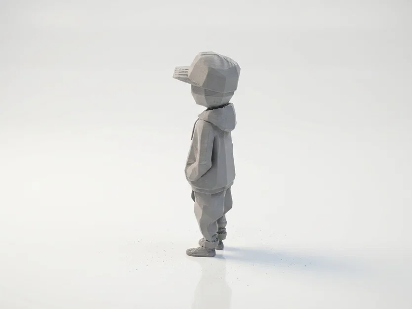 Mô hình Low Poly Faceless Cool Kid độc đáo in 3D - Image 4
