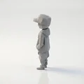 Mô hình Low Poly Faceless Cool Kid độc đáo in 3D - Thumbnail 4