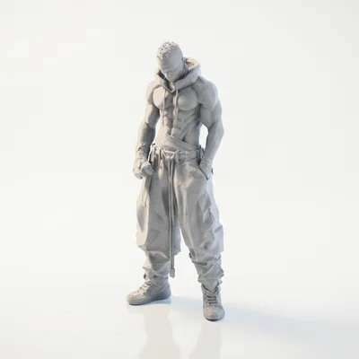 Mô hình tượng nam phong cách street style 3D